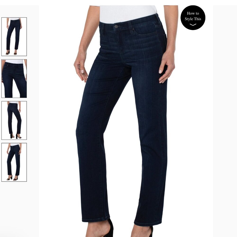 Size 12. Liverpool The Denim Legging. Dark Wash